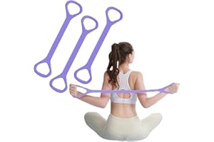 3 Pack Pilates Resistance Bands, Elastic Bands for Working Out, Arm, Back Training Elastic Ropes, Exercise Equipment for Yoga