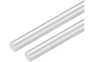 M METERXITY 2-Pack Round Aluminum Rod, 12mm (1/2") Dia 150mm (6") Length 6061 Aluminum Round Rod Solid Lathe Bar Stock Metal Sticks for DIY Crafts Making/Industrial/Construction/Model