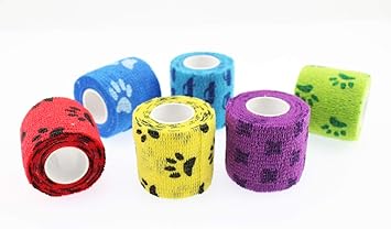 Amazon Olive G 6種 セット ペットフレックス 包帯 サポーター バンテージ 猫 犬 怪我 傷 保護 伸縮包帯 5cm 4 5m Olive G ヘルスケア 通販