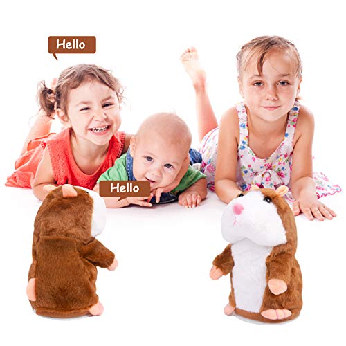 Talking Hamster Plush Interactive Toys, Repeats What You Say Fun Kids Repeating Toy Best Xmas Birthday Gifts for Kids Boys Girls Toddlers