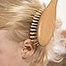 Wooden Baby Hair Brush and Comb Set, Soft Goat Bristles and Wood Bristles for Massage, Eco-Friendly Hairbrush for Newborns and Toddlers, Perfect Baby Shower & Registry Gift (Color a5)