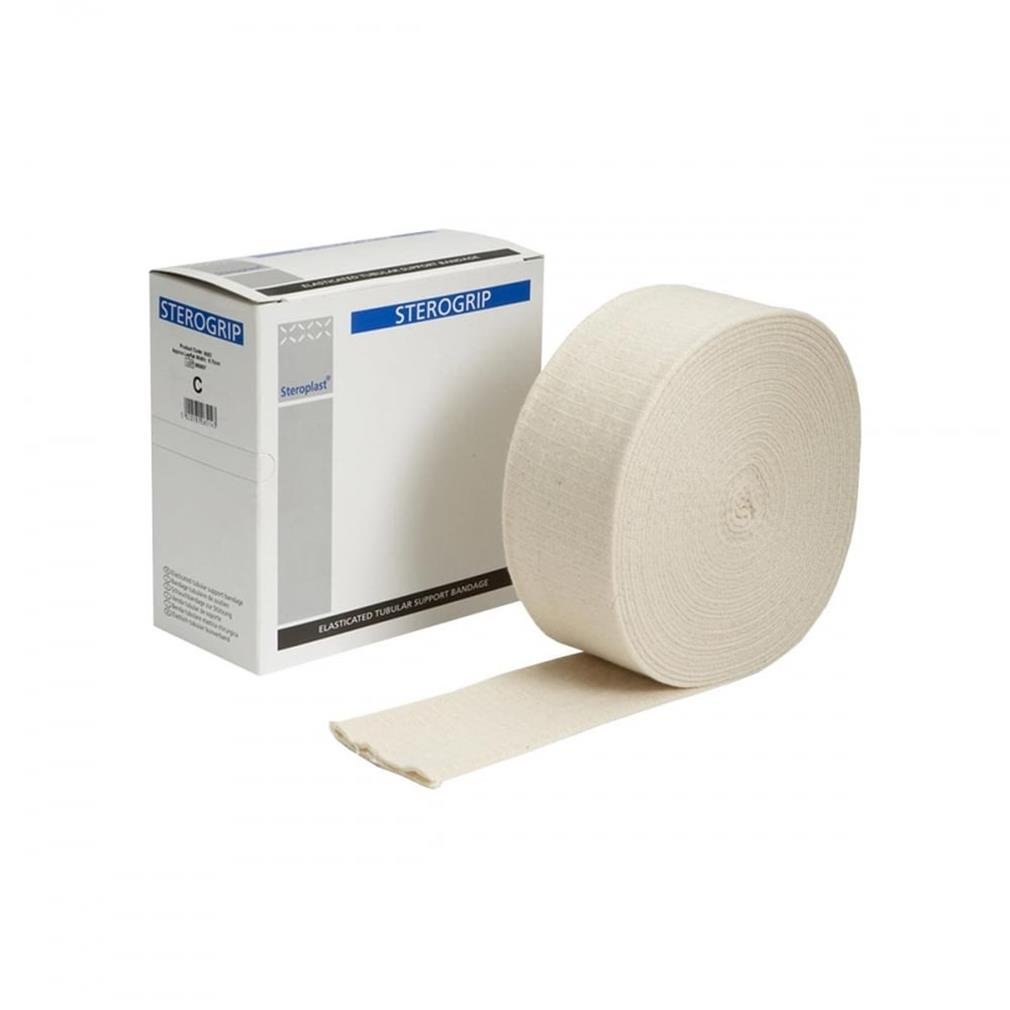 Steroplast MFA0032-D Sterogrip Elasticated Tubular Bandage - Size D - 7.5cm X 10m, White