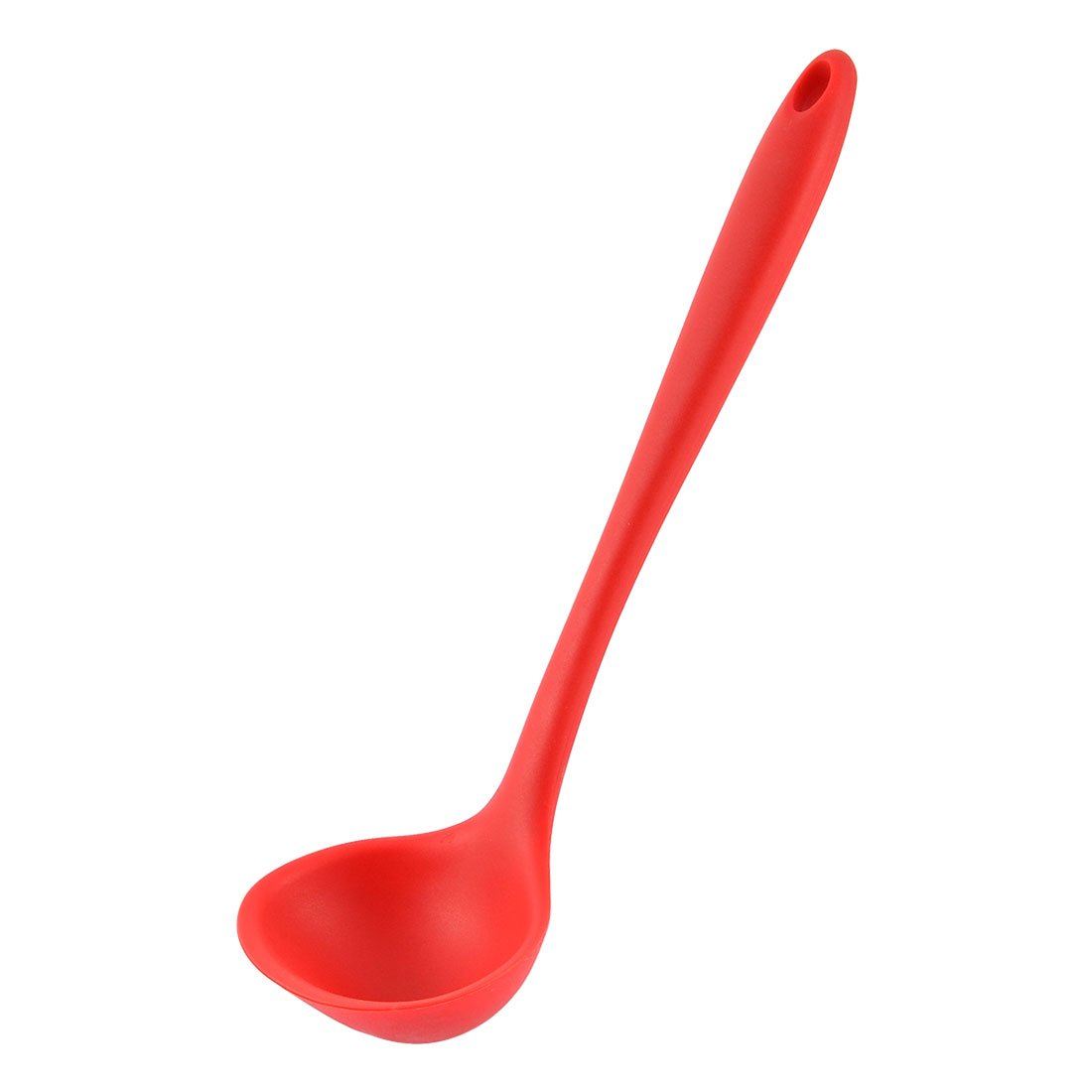 Sourcingmap Silicone Heat Resistant Cooking Tools Kitchen Utensil Water Soup Scoop Spoon Ladle Red