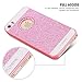 For Apple iPhone 5 5s SE Case, FLOVEME [Slim Fit] [Bing Diamond] Premium Ultra Thin 3D Handmade Luxury Sparkle Glitter Crystal Rhinestone Extra Grip Hard PC Shockproof Back Holder Cover - Pink