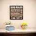 P. Graham Dunn Dog Rules Paw Prints 12 x 12 Wood Pallet Design Wall Art Sign Plaque