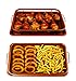 Deluxe Copper Crisper - 2-Pieces Nonstick Oven Air Fryer Pan / Tray & Mesh Basket Set - Air Fryer in Oven - Ideal for French Fry - Frozen Food , Baking Sheet without Oil by WHG