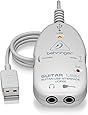Behringer Guitar Link UCG102 Ultimate Guitar-to-USB Audio Interface,White