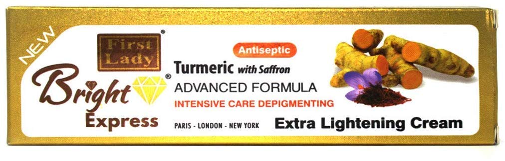 Bright Express Turmeric & Saffron Extra Skin Brightening Cream Tube 50g - with Kojic Acid, Dark Spots, Melanin, Hyper Pigmentation