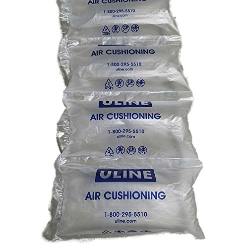 Uline Industrial Air Pillows (330 Count) Pre-Filled by Blubonic Industries, 8 x 4 in (7 x 4 inflated), 42 gal, 6.5 cu ft, Shipping Packing Package Cushioning Airbags
