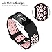 iGK Silicone Replacement Bands Compatible for Fitbit Charge 2, Adjustable Breathable Sport Strap Smartwatch Fitness Wristband with Air Holes Pink Small