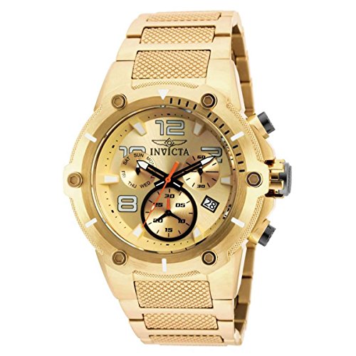 Invicta Speedway Chronograph Champagne Dial Gold Ion-plated Mens Watch 19529