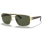 Ray-Ban RB3663 Rectangle Sunglasses for Men +BUNDLE with ACCESSORY EYEWEAR KIT