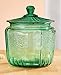 Miles Kimball Depression Style Glass Biscuit Jar with Lid, Classic Green
