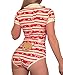 Littleforbig Adult Baby Diaper Lover Button Crotch Romper Onesie - Holiday Edition (XL) Red