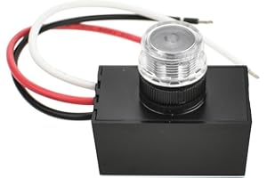 J.LUMI YCA1030 Hard-Wired Post Eye Light Control with Photocell Light Sensor, Photocell Sensor, Outdoor Dusk to Dawn Sensor, Photocell for Outdoor Lights, UL Listed