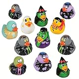 Halloween and Zombie Rubber Duckies (12 Pack) Combo Party Favors