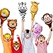 GuassLee Jungle Safari Animal Theme Party Set - 12pcs Handhold Jungle Animal Balloons, 6pcs SafarFoam Animal Masks for Kids Jungle Themed Zoo Animal Birthday Party Supplies