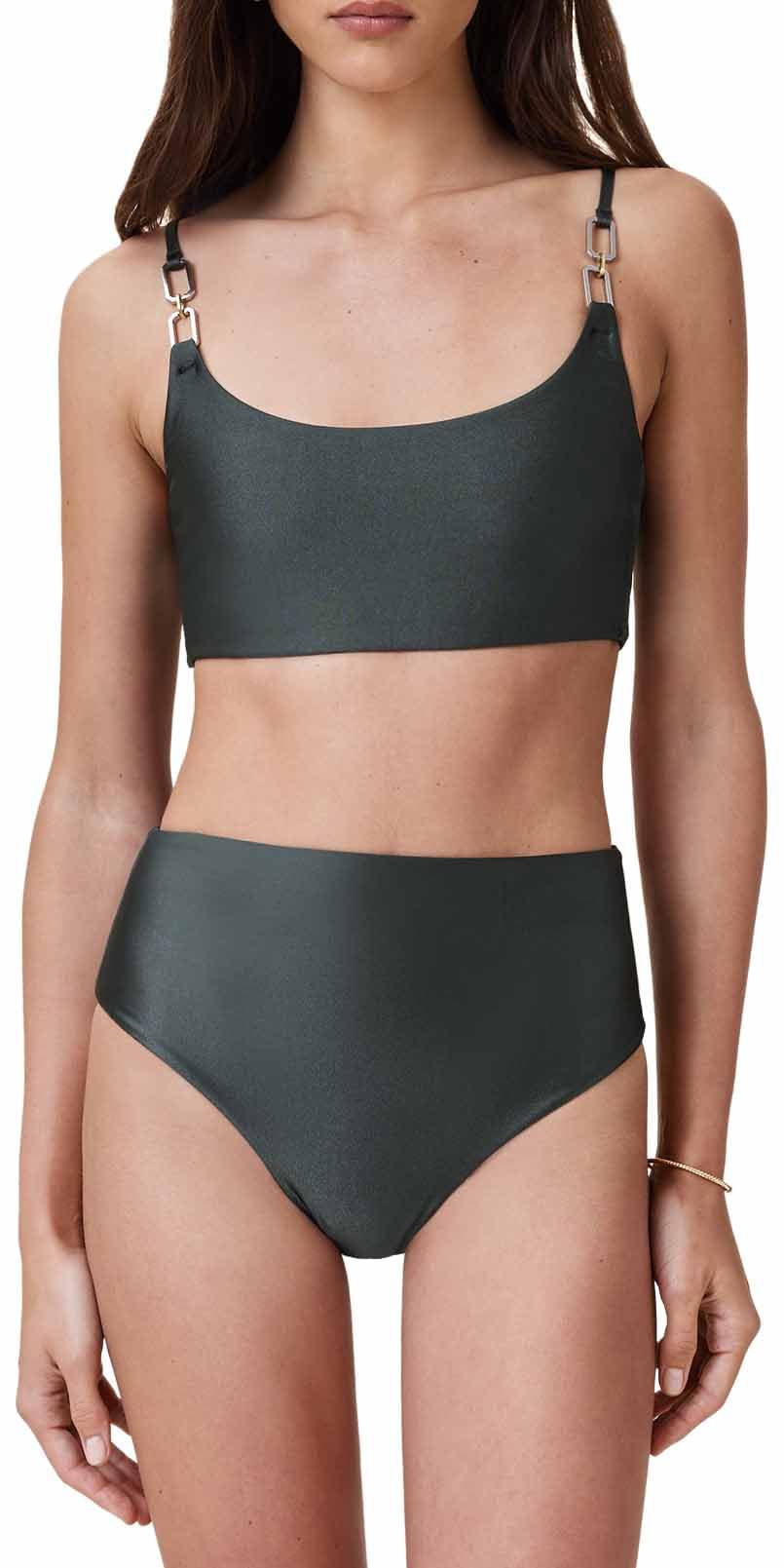 Photo 1 of AllSaints Women's Standard Talaria Bikini Top, Fir Green