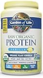 Garden of Life Organic Vegan Protein Powder with Vitamins and Probiotics - Raw Protein Shake, Sugar Free, Vanilla 22oz (624g) Powder
