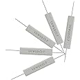 Jersvimc 10PCS 10W 10 Ohm Ceramic Resistor, Power Resistor Assortment Cement Resistor Kit Wirewound Resistor
