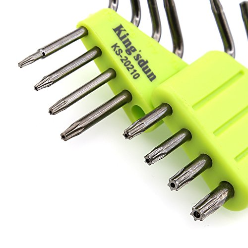 Kingsdun Small Torx Screwdriver Set with T5 T6 T7 T8 T9 T10 T15 T20 Security Driver Bits for Macbook/Xbox one/Xbox/Controller/PS3/PS4/HDD/Computer Repair
