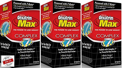 Dexatrim Dexatrim Max Complex 7 Dietary Supplement Capsules, 60 caps (Pack of 3) by Dexatrim