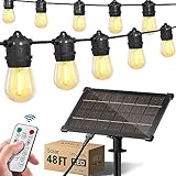 Stright 48FT Solar Powered String Light with Remote