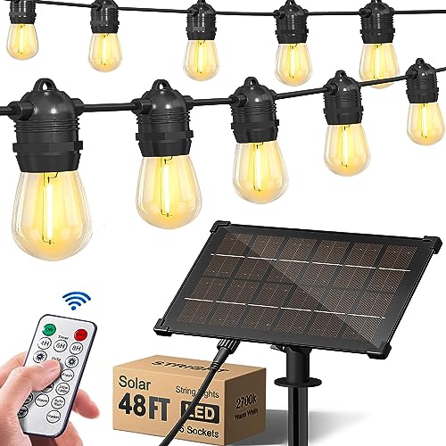 Stright 48FT Solar Powered String Light with Remote
