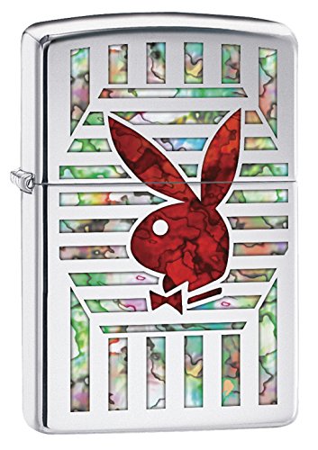 Zippo "Playboy Bunny Multi Color" Polished Chrome Color Lighter