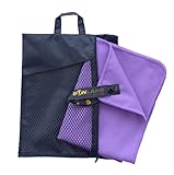 sunland Microfiber Sports Towel Ultra Compact Absorbent Fast Drying Travel Towels 20Inch X 40Inch Purple