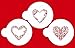 Designer Stencils Swirl Valentine Heart Cookie Stencils, Beige/Semi-Transparent