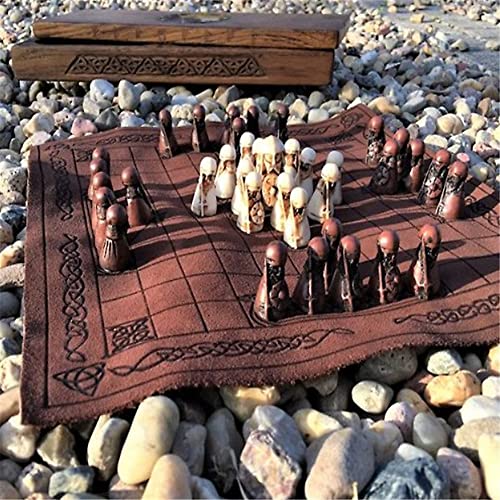 QNQA Viking Chess Set, Hnefatafl Viking Chess Set, Viking Chess Hnefatafl Board Game, Viking
