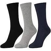 Kraphooli Unisex Cotton Crew Socks | Free Size | Soft & Breathable Everyday Casual Socks for Men & Women - (Pack Of - 3)