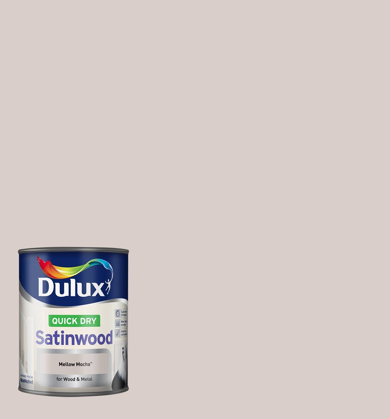 Dulux Quick Dry Satinwood Paint, 750 ml Mellow Mocha Amazon.co.uk