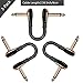 Getaria Guitar Patch Cables Right Angle 1/4 Instrument Cables for Guitar Effect Pedals-(2.36 inch,6cm)