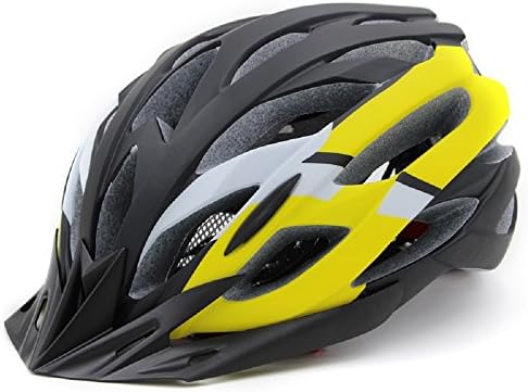 UniSports Removable Visor Adjustable Thrasher Bike Helmet, Lightweight Adult Cycling Helmet (Yellow)