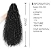 AISI BEAUTY Kinky Straight Ponytail for Women Synthetic Ponytail Hair Extensions with Claw Jaw 22 Inches (Color:Black)
