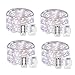 LED String Lights Battery Operated, DOMEZAN 4 Set 16.4ft 50 LED 8 Models Decorative Lights with Remote Control for Indoor, Patio, Bedroom (Silver Wire Lights, Daylight White)