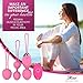 Kegel Balls for Women - Ben Wa Weight Balls for Exercise- 2-in-1 Pelvic Exercise Ball- Bladder Control & Pelvic Floor Strengthening Device -100% Silicone (New) (Pink)