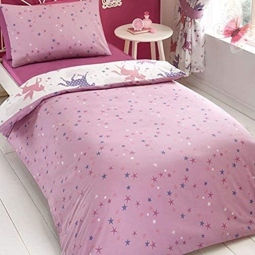 Kidz Club Divine Unicorn Duvet Quilt Cover and Pillowcase Bedding Set for Girls Pink, Single - Image 4