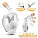 Full Face Snorkel Mask 180° Easy Breathing Diving Mask Anti fog Anti Leak Snorkeling Underwater with GoPro Camera Mount for Adult & Youth (White&Orange, L)