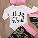 Emmababy Newborn Unisex Baby Long Sleeve Romper Camouflage Pants Outfit with Hat Sets (0-6Months, Pink)