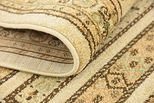 Unique Loom Nomad Collection Ivory 3 x 10 Runner Area Rug (2' 7" x 10')