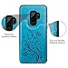 HianDier Wallet Case for Galaxy S9 Plus, Slim Protective Case with Credit Card Slot Holder Flip Folio Soft PU Leather Magnetic Closure Cover Case Compatible with Samsung Galaxy S9+ Plus, Lake Blue