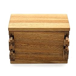 BSIRI Jigsaw Safe Box- Brain Teaser Wooden Box with