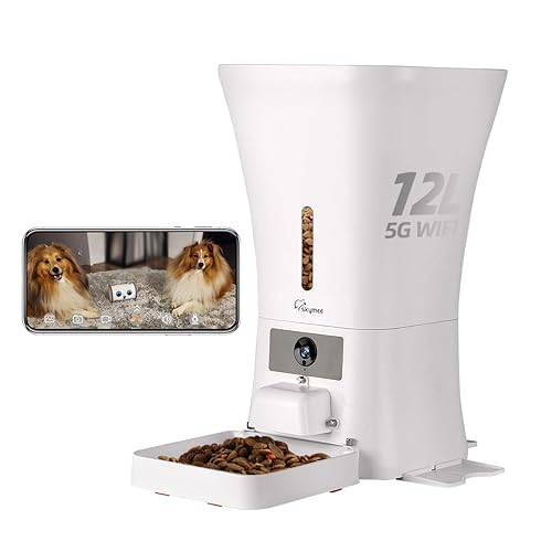 SKYMEE 12L 5G WiFi Aautomatic Dog Feeder Large Breed Automatic