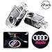 2 Pcs Car Door Projector LED Logo Lights, Audi Puddle Entry Ghost Shadow Welcome Lighting for Audi A1 A3 A4 A5 A6 A7 A8 Q3 Q5 Q7 R8 TT Accessories & Parts Emblem Reflector Lamp