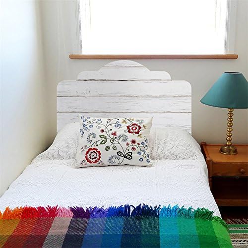 VanBest Bedside Wall Sticker 3D White Wooden Board Imitation Headboard Self-adhesive Decals DIY Home Bedroom Art Decoration