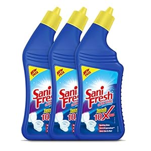 Sanifresh Toilet Cleaner, 1L (pack of 3) | Advanced Thicker Formula | Removes Toughest Stains | Provides Long Lasting…