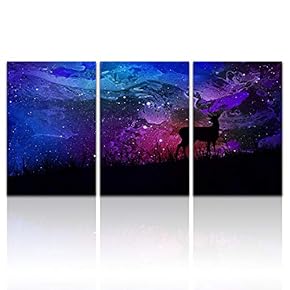 signwin 3 Piece Canvas Wall Art Beautiful Scenery...